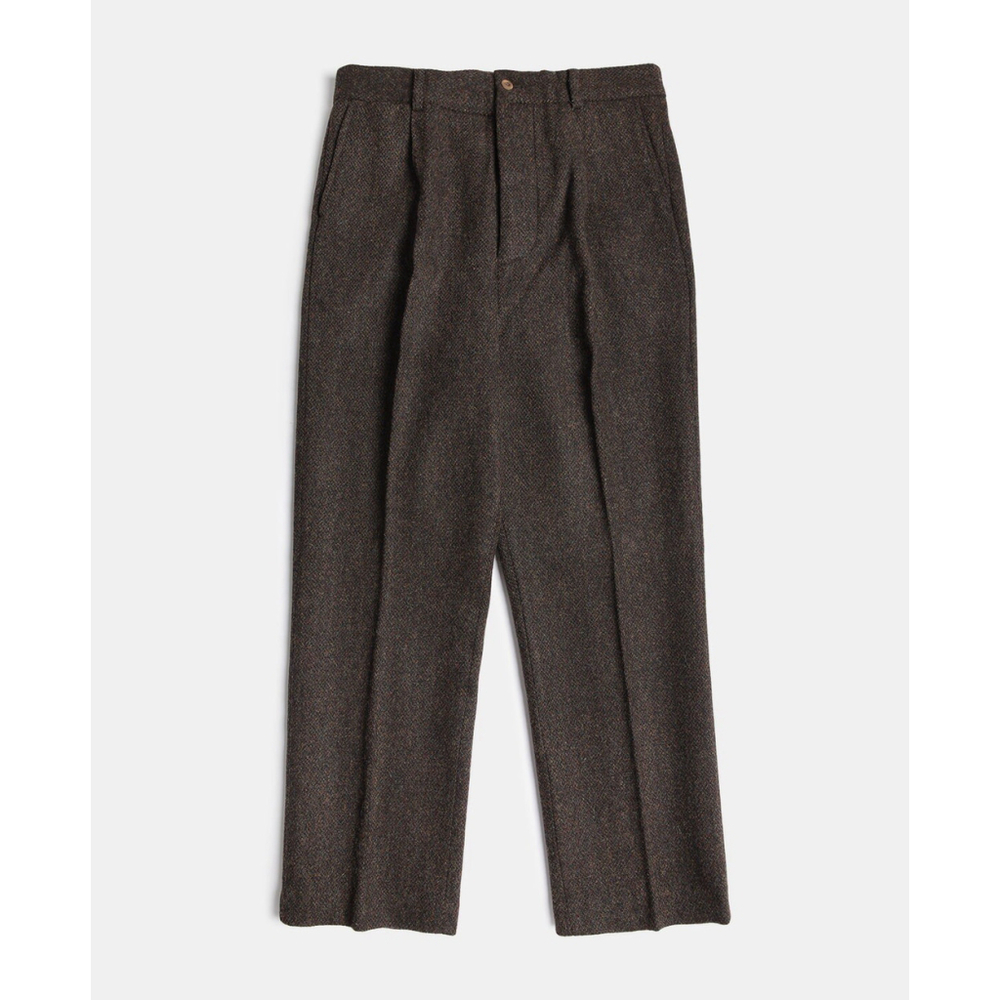 1920s Chocolate Brown Tweed Trousers Annual Ring XL - Picture 15 of 16
